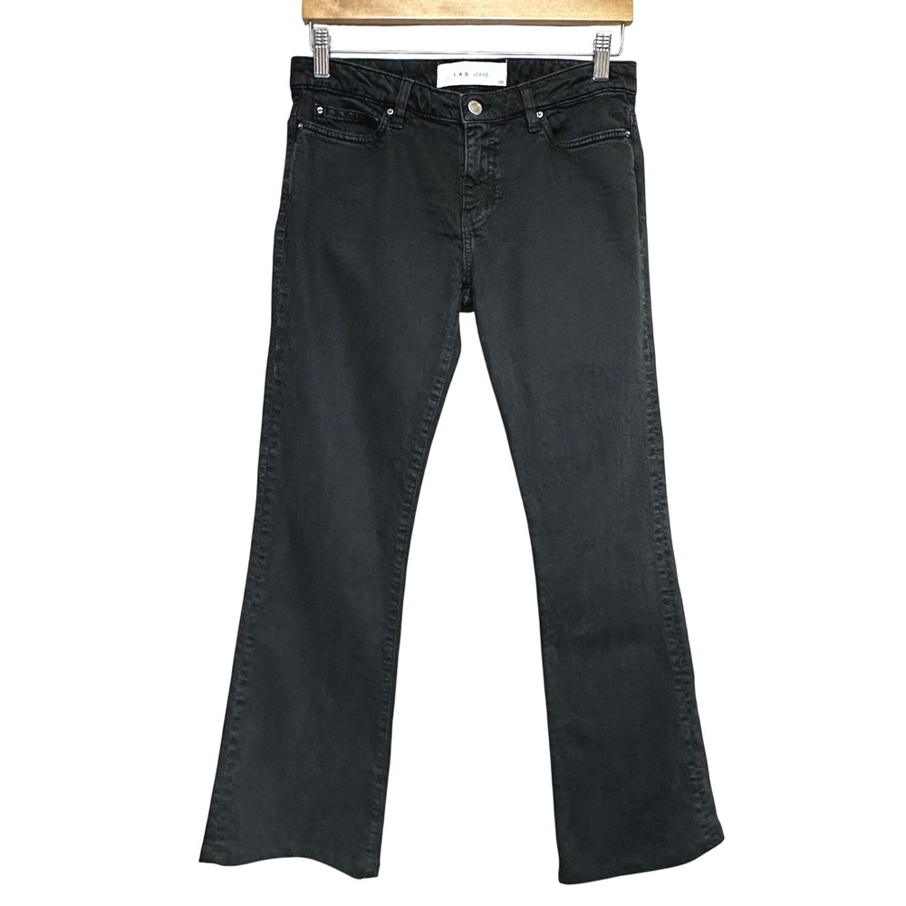 IRO Womens Freddy Flare Denim Jeans Size 28x30 Black Chic Low Rise Y2K‎ Retro